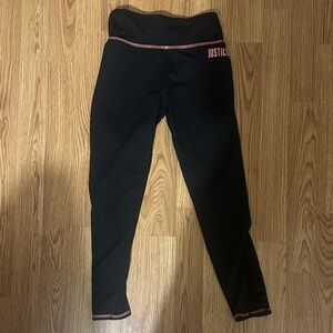 Justice Black and Pink Kids Leggings